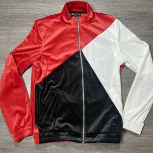 INC International Concepts Men's Regular Fit Track Velour‎ Jacket Size Small